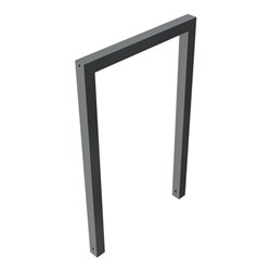 Schake Anlehnbügel aus Vierkantrohr 60x60mm, Breite: 750mm, Höhe: 1200 mm, ohne Querholm, beschichtet