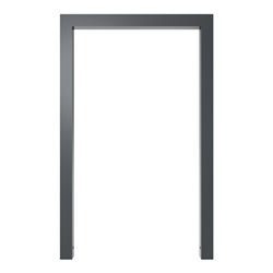 Schake Anlehnbügel aus Vierkantrohr 60x60mm, Breite: 750mm, Höhe: 1200 mm, ohne Querholm, beschichtet