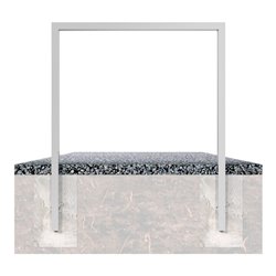 Schake Anlehnbügel aus Vierkantrohr 60x40mm, Breite: 750mm Gesamthöhe:1200 mm, ohne Querholm, beschichtet