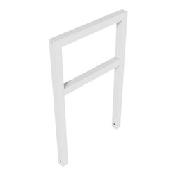 Schake Anlehnbügel aus Vierkantrohr 60x60mm, Breite: 750mm Gesamthöhe:1200 mm + Querholm feuerverzinkt