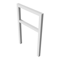 Schake Anlehnbügel aus Vierkantrohr 60x60mm, Breite: 750mm Gesamthöhe:1200 mm + Querholm feuerverzinkt