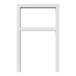 Schake Anlehnbügel aus Vierkantrohr 60x60mm, Breite: 750mm Gesamthöhe:1200 mm + Querholm feuerverzinkt