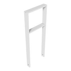 Schake Anlehnbügel aus Vierkantrohr 80x20mm, Breite: 450mm Gesamthöhe:1200 mm + Querholm feuerverzinkt