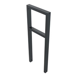 Schake Anlehnbügel aus Vierkantrohr 60x40mm, Breite: 450mm Gesamthöhe: 1200 mm + Querholm, beschichtet