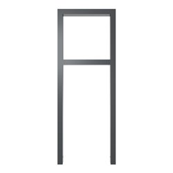 Schake Anlehnbügel aus Vierkantrohr 60x40mm, Breite: 450mm Gesamthöhe: 1200 mm + Querholm, beschichtet