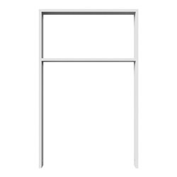 Schake Anlehnbügel aus Vierkantrohr 80x20mm, Breite: 750mm Gesamthöhe:1200 mm + Querholm feuerverzinkt