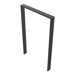 Schake Anlehnbügel aus Vierkantrohr 80x20mm, Breite: 750mm Gesamthöhe:1200 mm ohne Querholm, beschichtet