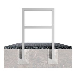 Schake Anlehnbügel aus Vierkantrohr 60x60mm, Breite: 450mm Gesamthöhe:1200 mm + Querholm, beschichtet