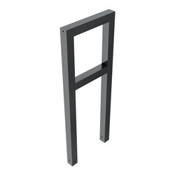 Schake Anlehnbügel aus Vierkantrohr 60x60mm, Breite: 450mm Gesamthöhe:1200 mm + Querholm, beschichtet