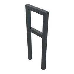 Schake Anlehnbügel aus Vierkantrohr 60x60mm, Breite: 450mm Gesamthöhe:1200 mm + Querholm, beschichtet