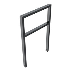 Schake Anlehnbügel aus Vierkantrohr 60x40mm, Breite: 750mm Gesamthöhe:1200 mm + Querholm, beschichtet