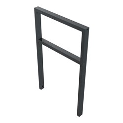 Schake Anlehnbügel aus Vierkantrohr 60x40mm, Breite: 750mm Gesamthöhe:1200 mm + Querholm, beschichtet