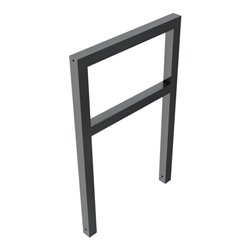 Schake Anlehnbügel aus Vierkantrohr 60x60mm, Breite: 750mm Gesamthöhe:1200 mm + Querholm, beschichtet