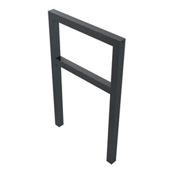 Schake Anlehnbügel aus Vierkantrohr 60x60mm, Breite: 750mm Gesamthöhe:1200 mm + Querholm, beschichtet