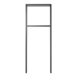 Schake Anlehnbügel aus Vierkantrohr 80x20mm, Breite: 450mm Gesamthöhe:1200 mm + Querholm, beschichtet