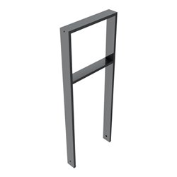 Schake Anlehnbügel aus Vierkantrohr 80x20mm, Breite: 450mm Gesamthöhe:1200 mm + Querholm, beschichtet