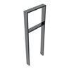 Schake Anlehnbügel aus Vierkantrohr 80x20mm, Breite: 450mm Gesamthöhe:1200 mm + Querholm, beschichtet