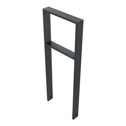 Schake Anlehnbügel aus Vierkantrohr 80x20mm, Breite: 450mm Gesamthöhe:1200 mm + Querholm, beschichtet