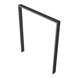 Schake Anlehnbügel aus Vierkantrohr 80x20mm, Breite: 1000mm Gesamthöhe:1200 mm ohne Querholm feuerverzinkt