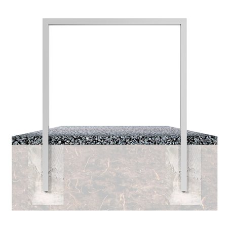 Schake Anlehnbügel aus Vierkantrohr 60x40mm, Breite: 1000mm Gesamthöhe:1200 mm, ohne Querholm feuerverzinkt