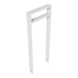 Schake Anlehnbügel aus Vierkantrohr 80x20mm, Breite: 450mm Gesamthöhe:1200 mm + Querholm (kleiner Abstand) feuerverzinkt