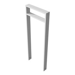 Schake Anlehnbügel aus Vierkantrohr 80x20mm, Breite: 450mm Gesamthöhe:1200 mm + Querholm (kleiner Abstand) feuerverzinkt