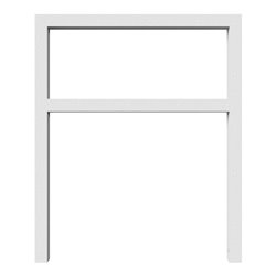 Schake Anlehnbügel aus Vierkantrohr 60x60mm, Breite: 1000mm Gesamthöhe: 1200 mm + Querholm feuerverzinkt