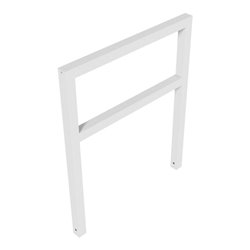 Schake Anlehnbügel aus Vierkantrohr 60x60mm, Breite: 1000mm Gesamthöhe: 1200 mm + Querholm feuerverzinkt