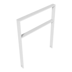 Schake Anlehnbügel aus Vierkantrohr 80x20mm, Breite: 1000mm Gesamthöhe:1200 mm + Querholm feuerverzinkt