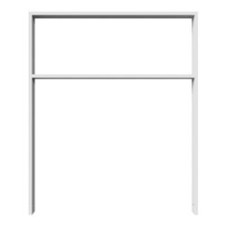 Schake Anlehnbügel aus Vierkantrohr 80x20mm, Breite: 1000mm Gesamthöhe:1200 mm + Querholm feuerverzinkt