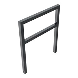 Schake Anlehnbügel aus Vierkantrohr 60x60mm, Breite: 1000mm Gesamthöhe: 1200 mm + Querholm, beschichtet