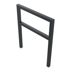 Schake Anlehnbügel aus Vierkantrohr 60x60mm, Breite: 1000mm Gesamthöhe: 1200 mm + Querholm, beschichtet