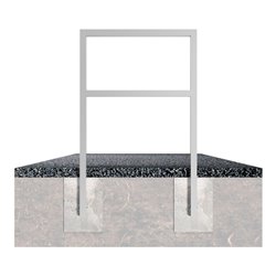 Schake Anlehnbügel aus Vierkantrohr 60x40mm, Breite: 1000mm Gesamthöhe:1200 mm + Querholm, beschichtet