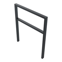 Schake Anlehnbügel aus Vierkantrohr 60x40mm, Breite: 1000mm Gesamthöhe:1200 mm + Querholm, beschichtet