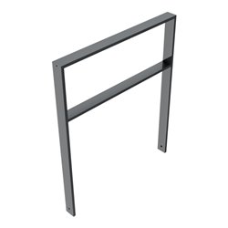 Schake Anlehnbügel aus Vierkantrohr 80x20mm, Breite: 1000mm Gesamthöhe:1200 mm + Querholm, beschichtet