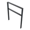 Schake Anlehnbügel aus Vierkantrohr 80x20mm, Breite: 1000mm Gesamthöhe:1200 mm + Querholm, beschichtet