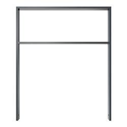 Schake Anlehnbügel aus Vierkantrohr 80x20mm, Breite: 1000mm Gesamthöhe:1200 mm + Querholm, beschichtet