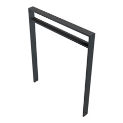 Schake Anlehnbügel aus Vierkantrohr 80x20mm, Breite: 1000mm Gesamthöhe:1200 mm + Querholm (kleiner Abstand), beschichtet