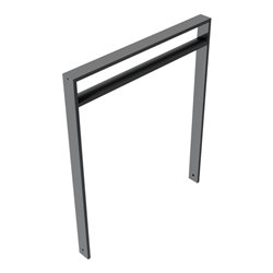 Schake Anlehnbügel aus Vierkantrohr 80x20mm, Breite: 1000mm Gesamthöhe:1200 mm + Querholm (kleiner Abstand), beschichtet