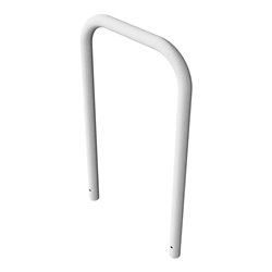 Schake Abweisebügel aus Stahlrohr Ø 60 x 2,5 mm Breite: 700 mm, Höhe: 1200 mm ohne Querholm, zum Einbetonieren