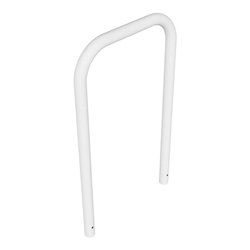 Schake Abweisebügel aus Stahlrohr Ø 60 x 2,5 mm Breite: 700 mm, Höhe: 1200 mm ohne Querholm, zum Einbetonieren