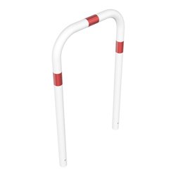 Schake Abweisebügel aus Stahlrohr Ø 60 x 2,5 mm Breite: 700 mm, Höhe: 1200 mm ohne Querholm, beschichtet, zum Einbetonieren