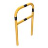 Schake Abweisebügel aus Stahlrohr Ø60mm Breite: 700mm, Höhe: 1200 mm + Querholm, beschichtet, gelb / schwarz