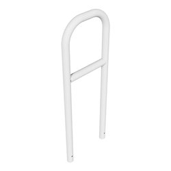 Schake Abweisebügel aus Stahlrohr Ø 60 x 2,5 mm Breite: 500 mm, Höhe: 1400 mm + Querholm, zum Einbetonieren