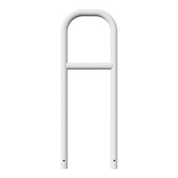 Schake Abweisebügel aus Stahlrohr Ø 60 x 2,5 mm Breite: 500 mm, Höhe: 1400 mm + Querholm, zum Einbetonieren