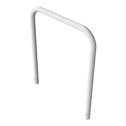 Schake Abweisebügel aus Stahlrohr Ø 60 x 2,5 mm Breite: 1000 mm, Höhe: 1200 mm ohne Querholm, zum Einbetonieren