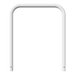 Schake Abweisebügel aus Stahlrohr Ø 60 x 2,5 mm Breite: 1000 mm, Höhe: 1200 mm ohne Querholm, zum Einbetonieren