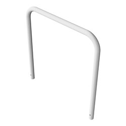 Schake Abweisebügel aus Stahlrohr Ø 60 x 2,5 mm Breite: 1200 mm, Höhe: 1200 mm ohne Querholm, zum Einbetonieren