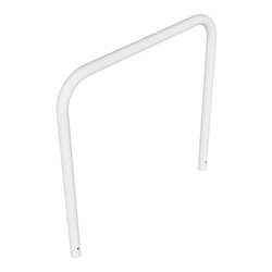 Schake Abweisebügel aus Stahlrohr Ø 60 x 2,5 mm Breite: 1200 mm, Höhe: 1200 mm ohne Querholm, zum Einbetonieren