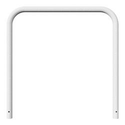 Schake Abweisebügel aus Stahlrohr Ø 60 x 2,5 mm Breite: 1200 mm, Höhe: 1200 mm ohne Querholm, zum Einbetonieren